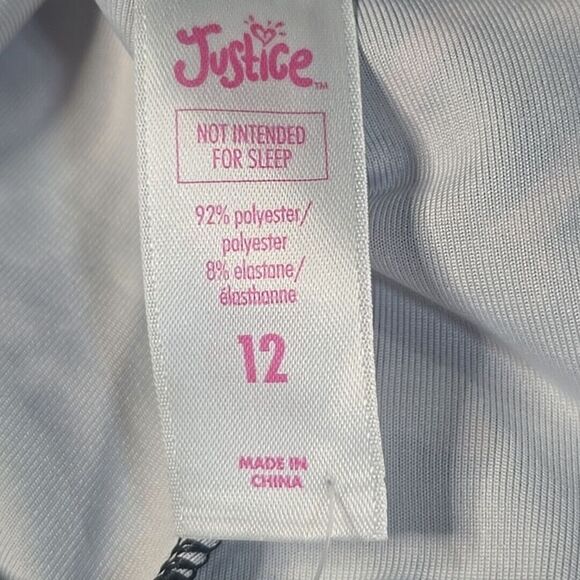 Justice Girls‎ Christmas Holiday Celebration Graphic Neon Print Leggings 12- NWT - Picture 9 of 12